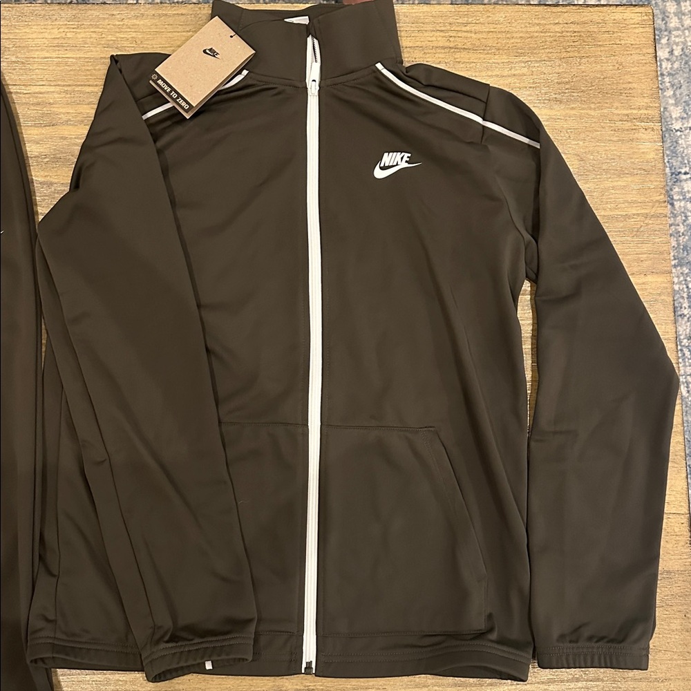 Nike Youth Army Green Full-Zip Jacket and track pants
